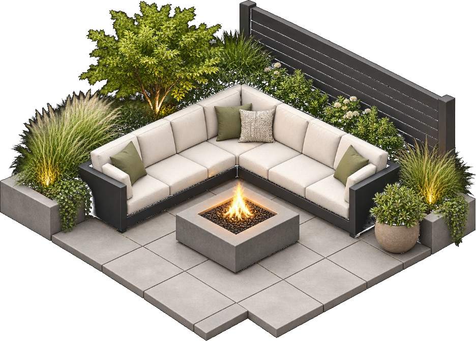 Hardscape landscape design