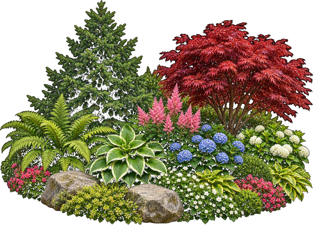 Planting bed landscape design